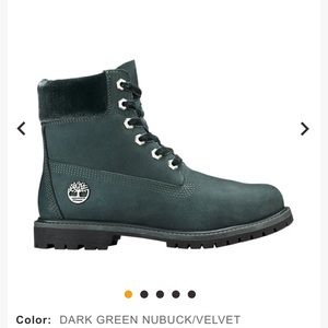 Dark Jade Green Timberland boots size 8Women